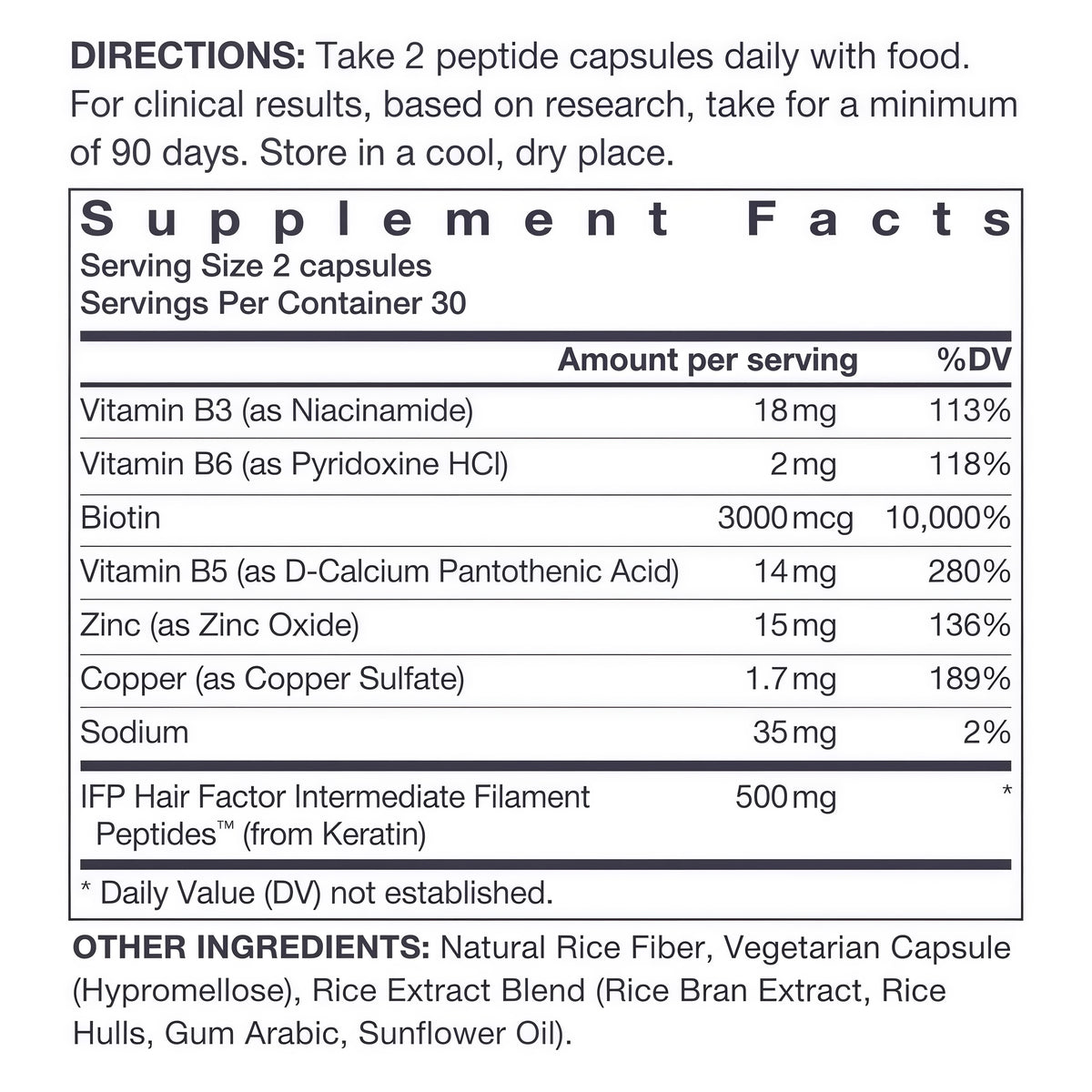 Hair Growth Peptides Capsules